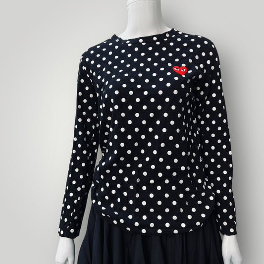COMME DES GARCONS PLAY / long sleeved tee / s/m (3890025755782327495)