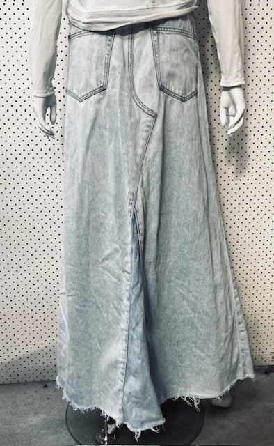 NEUW??? ROLLAS? TBC / full length denim skirt / s/m (3890029784914393471)