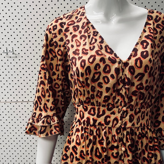 SCOTCH + SODA / animal print dress / s (3890118450907735987)