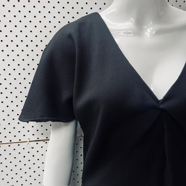 ELLIS NZ / bias cut maxi dress / black / s / made in nz (3890118466435292338)