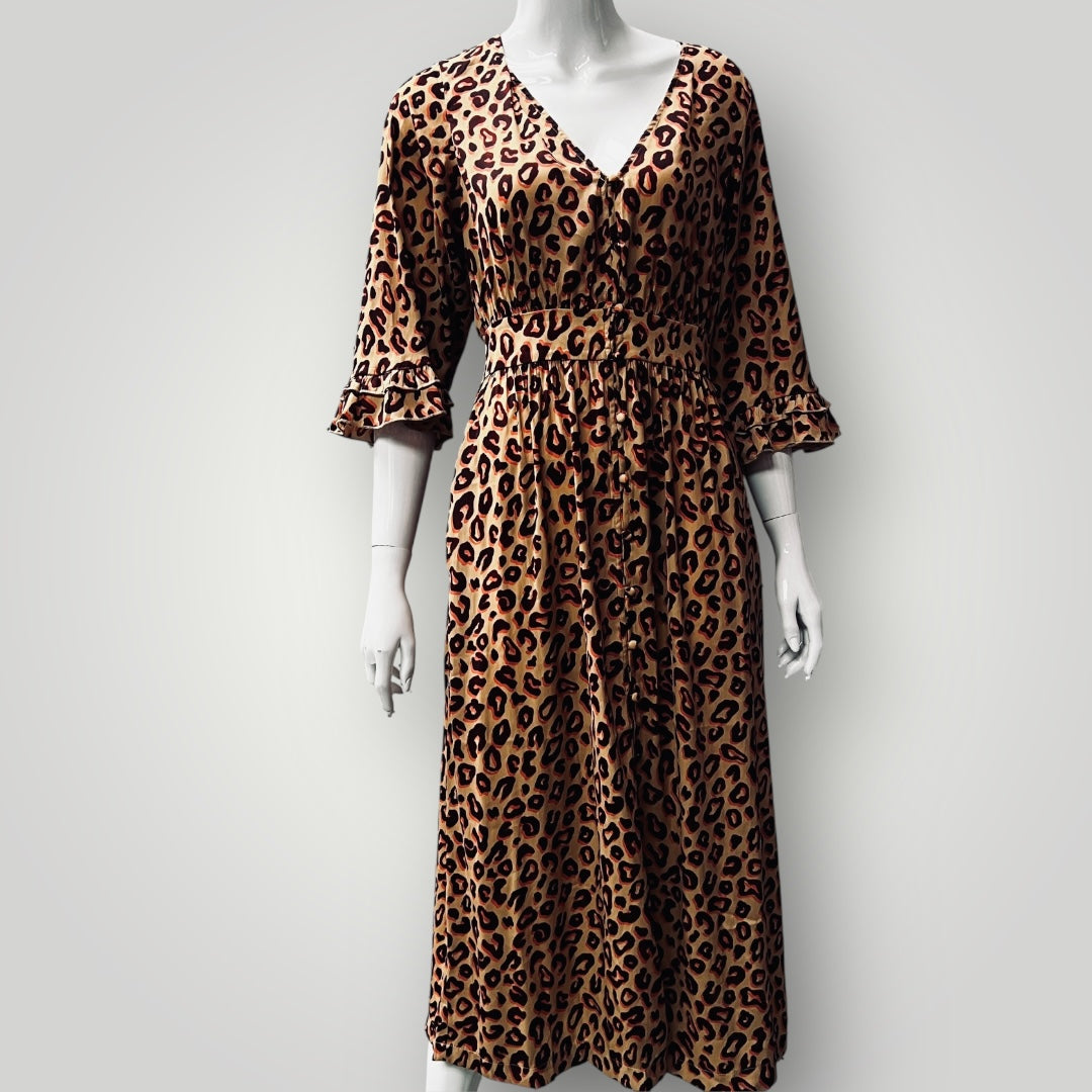 SCOTCH + SODA / animal print dress / s (3890118785250061244)