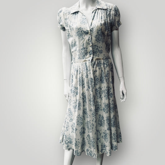 1990s/2000s vintage / RALPH LAUREN / sweetest floral cotton dress / s (3890118791872494369)