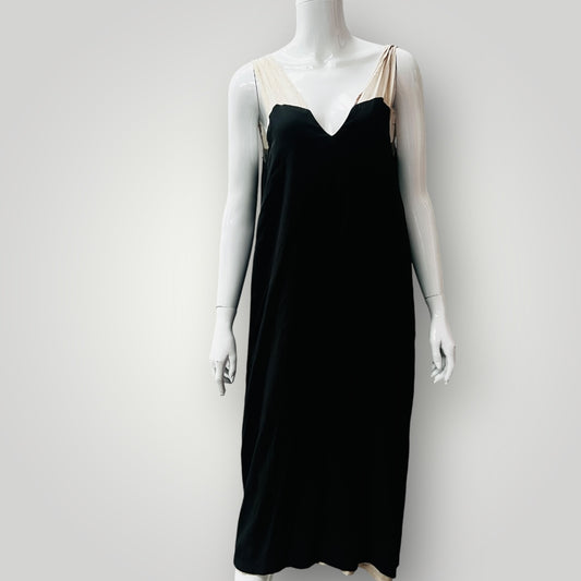 PENNY SAGE / silk cotton dress / S / made in nz (3890118813426182075)