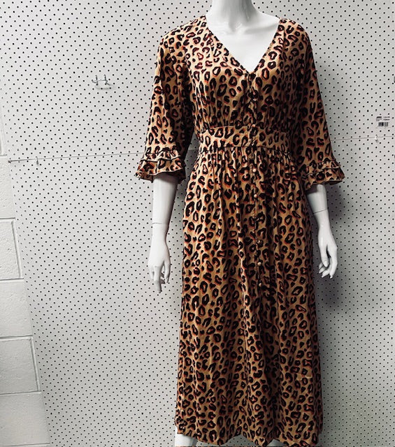 SCOTCH + SODA / animal print dress / s (3890200572559170570)