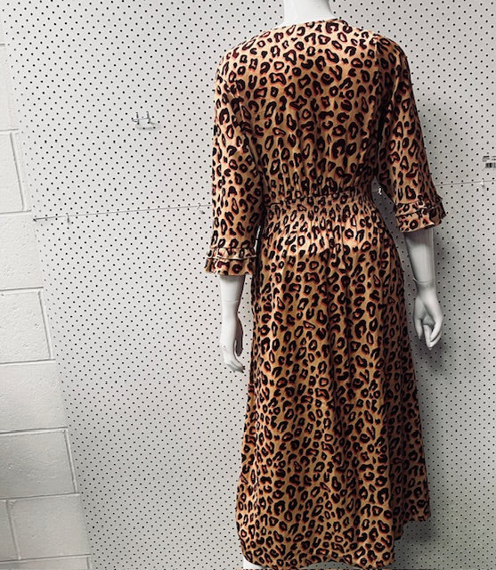 SCOTCH + SODA / animal print dress / s (3890200584284275481)