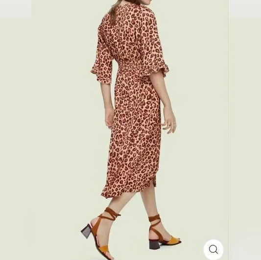SCOTCH + SODA / animal print dress / s (3890200737612088605)