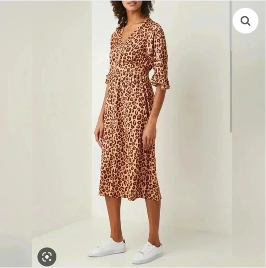 SCOTCH + SODA / animal print dress / s (3890200740033043624)