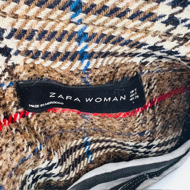 ZARA / PLAID WOOL & ALPACA COAT / S (3890563863943212636)