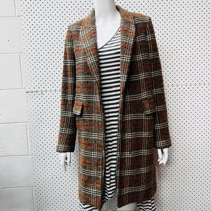 ZARA / PLAID WOOL & ALPACA COAT / S (3890563867469826565)
