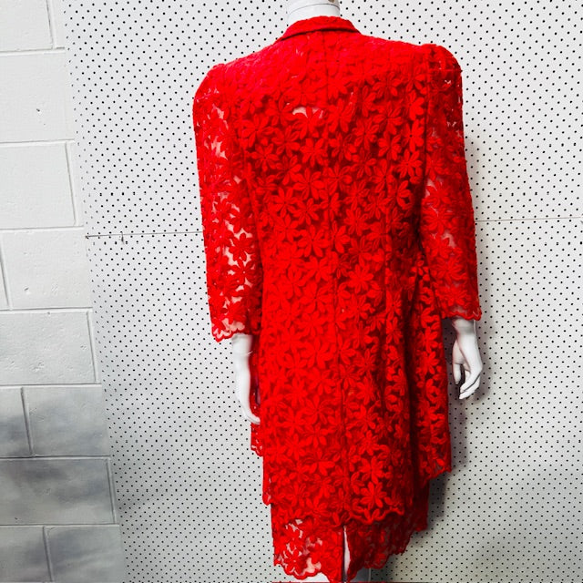 2000s nz vintage / ANDREA MOORE / lace dress + coat / 14 (3890670090603377817)