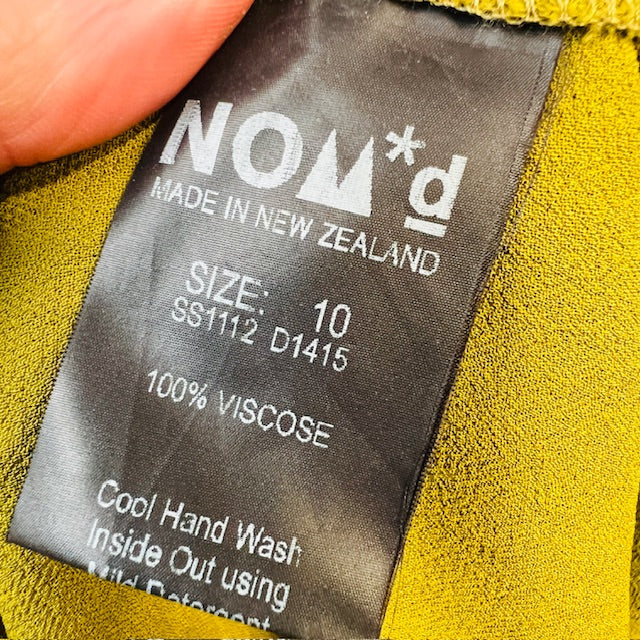 NOM*D / chartreuse green dress / 10 (3890670116173215263)