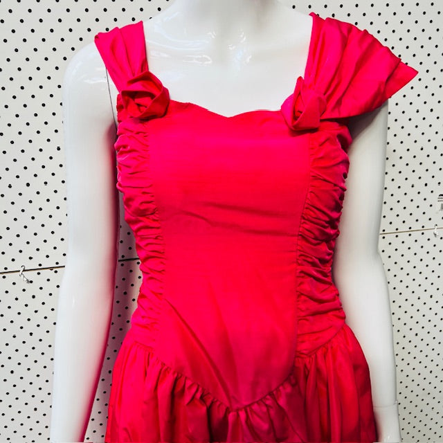 1980s nz vintage / ball or prom dress / silk / s (3890670284108494898)