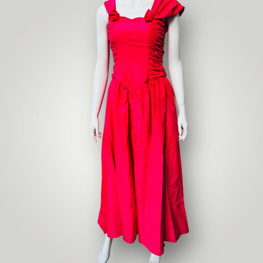 1980s nz vintage / ball or prom dress / silk / s (3890671497802437148)