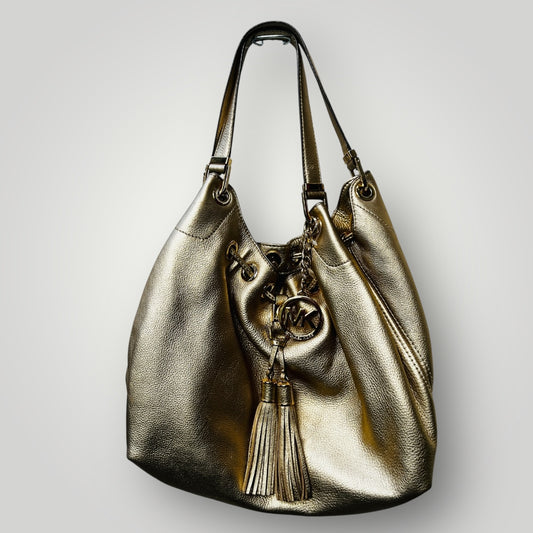 MICHAEL KORS / 'camden' leather boho bag / gold (3890671514012206509)