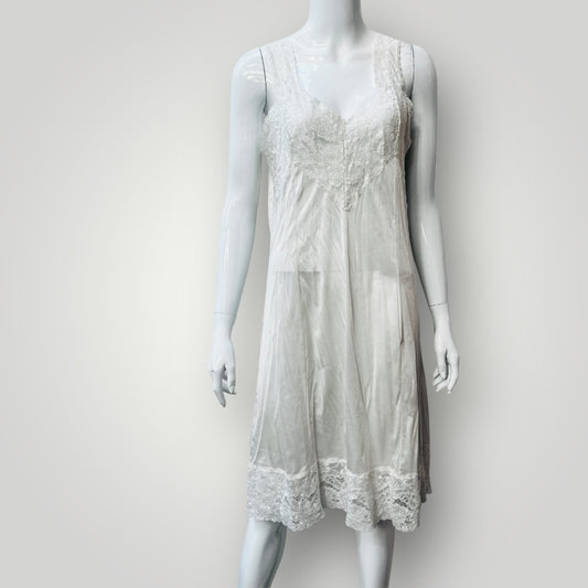 1980s nz vintage / satin slip / m (3890671595086538465)
