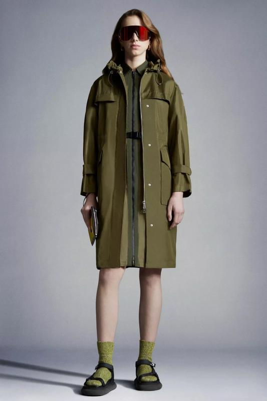 MONCLER / green hooded trench / 1 (3890805617812913885)