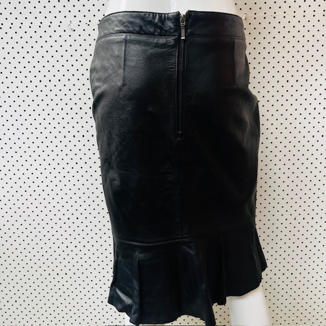 MAX / black leather skirt / 14 (3891167582257362034)
