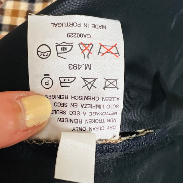 vintage / AQUASCUTUM / plaid wool + angora skirt / s (3891167606141740391)