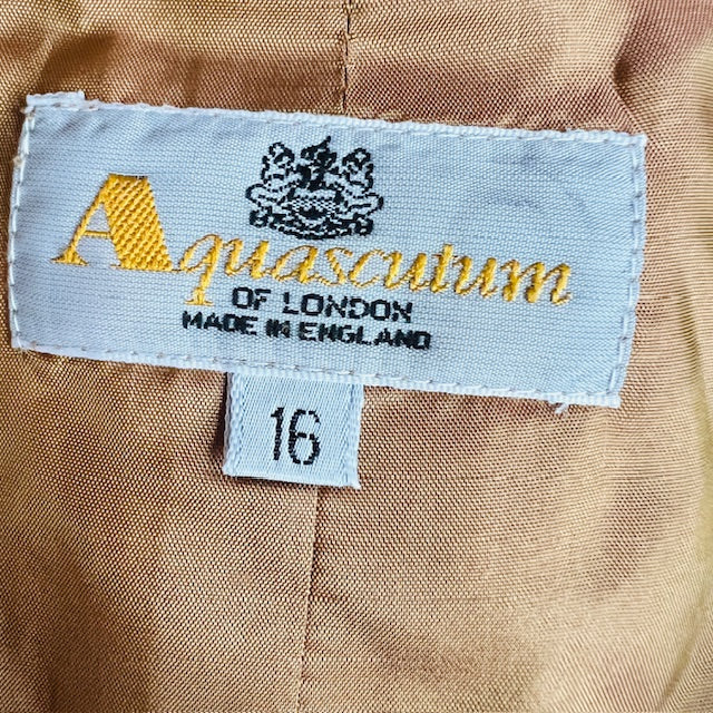 vintage / AQUASCUtUM / plaid wool+ silk waistcoat vest / 16 / made in britain (3891167622656200473)