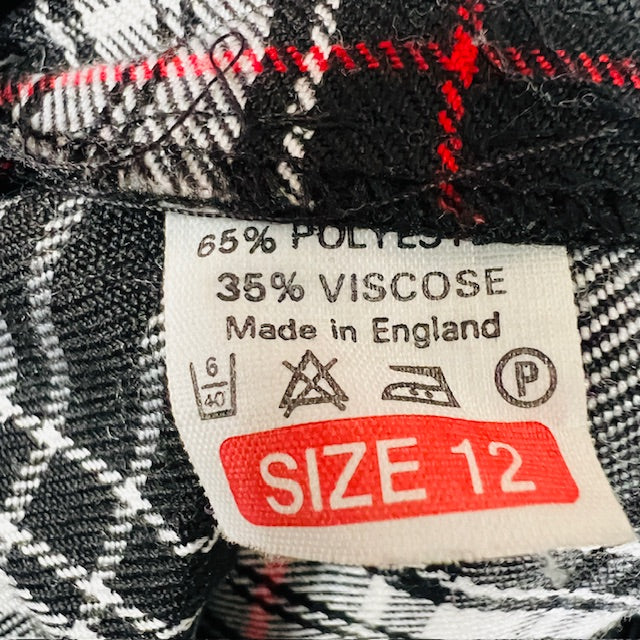 1990s british vintage / plaid kilt mini / s (3891167648038799479)
