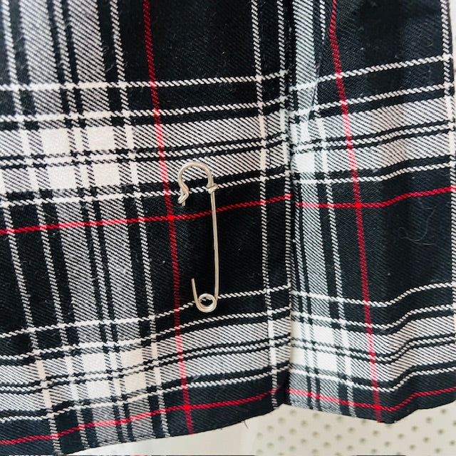1990s british vintage / plaid kilt mini / s (3891167652215904698)