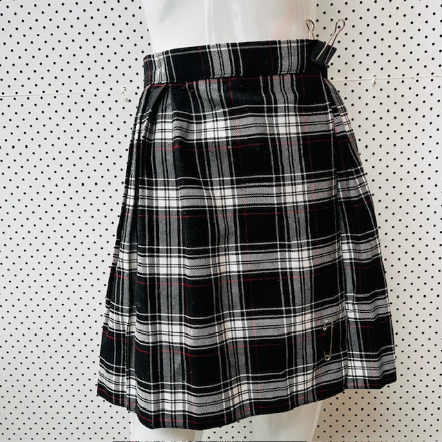 1990s british vintage / plaid kilt mini / s (3891167653968144438)