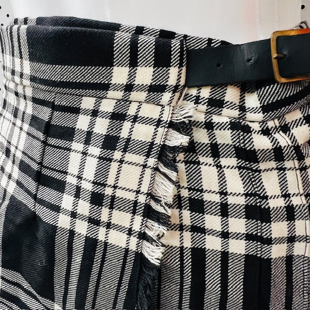 british vintage / JAMES PriNGLE WEAVERS / plaid wool mini kilt / s (3891167665355274817)