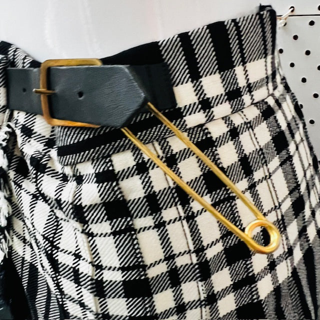 british vintage / JAMES PriNGLE WEAVERS / plaid wool mini kilt / s (3891167668667321145)