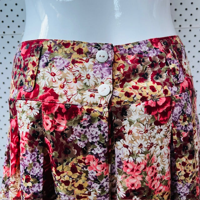 1990s nz vintage / full length floral skirt / s (3891167775636712826)