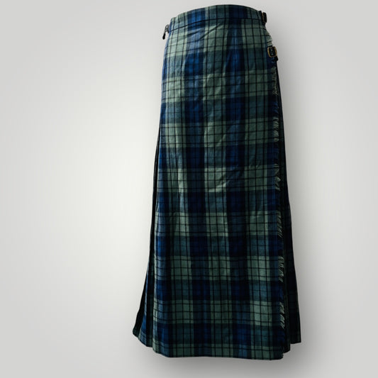british vintage / LAURA ASHLEY / plaid wool kilt / 12 / made in britain (3891167955683322171)