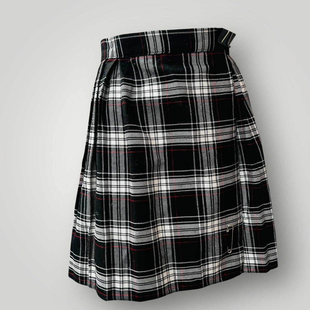 1990s british vintage / plaid kilt mini / s (3891167969697337878)