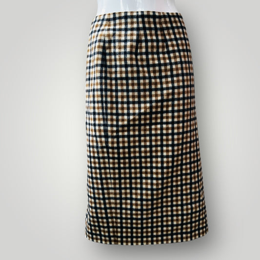 vintage / AQUASCUTUM / plaid wool + angora skirt / s (3891167981249094742)