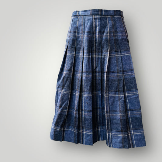 vintage / plaid / wool / kilt / blues / 16 (3891167982967945197)