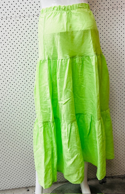 STELLA CLAIRE / indi skirt in bright green / M (3891169735264293619)