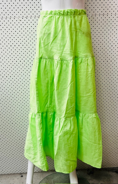 STELLA CLAIRE / indi skirt in bright green / M (3891169747551620407)