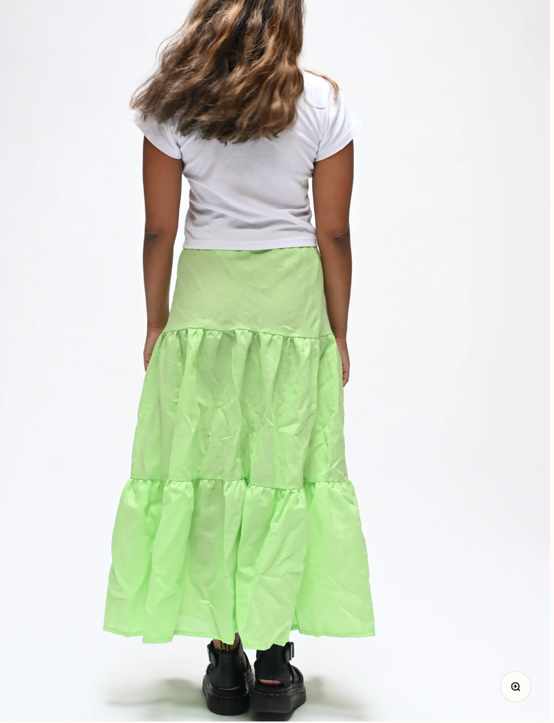 STELLA CLAIRE / indi skirt in bright green / M (3891169951665159739)
