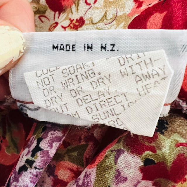 1990s nz vintage / TOP GIRL / full length floral skirt / s (3891248549714757541)