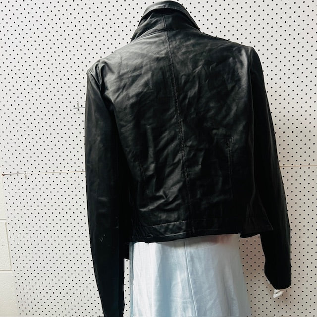 MAX / butter soft / black leather jacket / 14 (3891673486531716065)