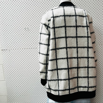 MORRISON / white jacket with black grid / s (3891673521361312358)
