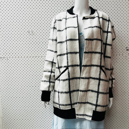 MORRISON / white jacket with black grid / s (3891673527266349242)