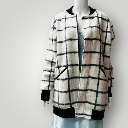 MORRISON / white jacket with black grid / s (3891673670909441097)