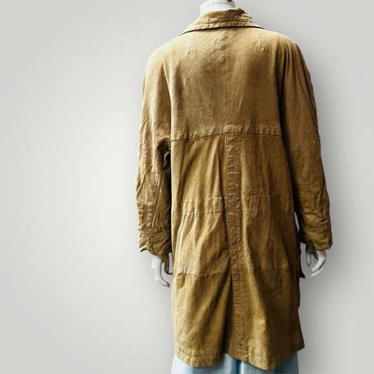 CLAUDE MAAS / brown suede leather jacket / 10 (3891673678230203678)