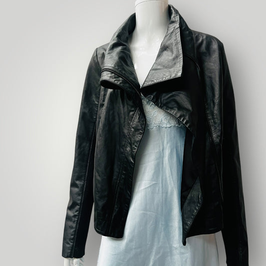 MAX / butter soft / black leather jacket / 14 (3891673682356441805)