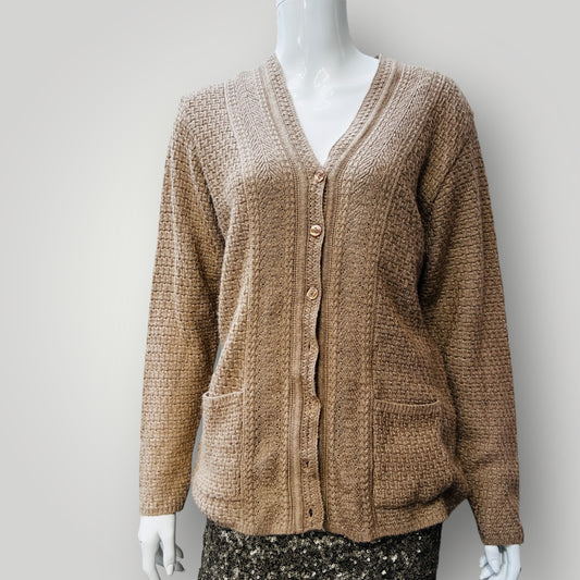 1990s vintage / wool cardigan / NEWCASTLE / xl (3891767875316688387)