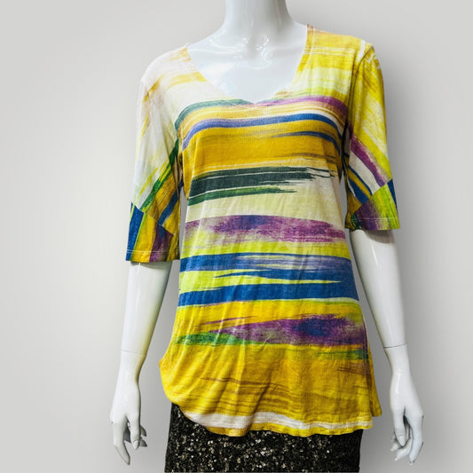 american vintage / DAVID CLINE / multi coloured tee / s (3891767913148562006)