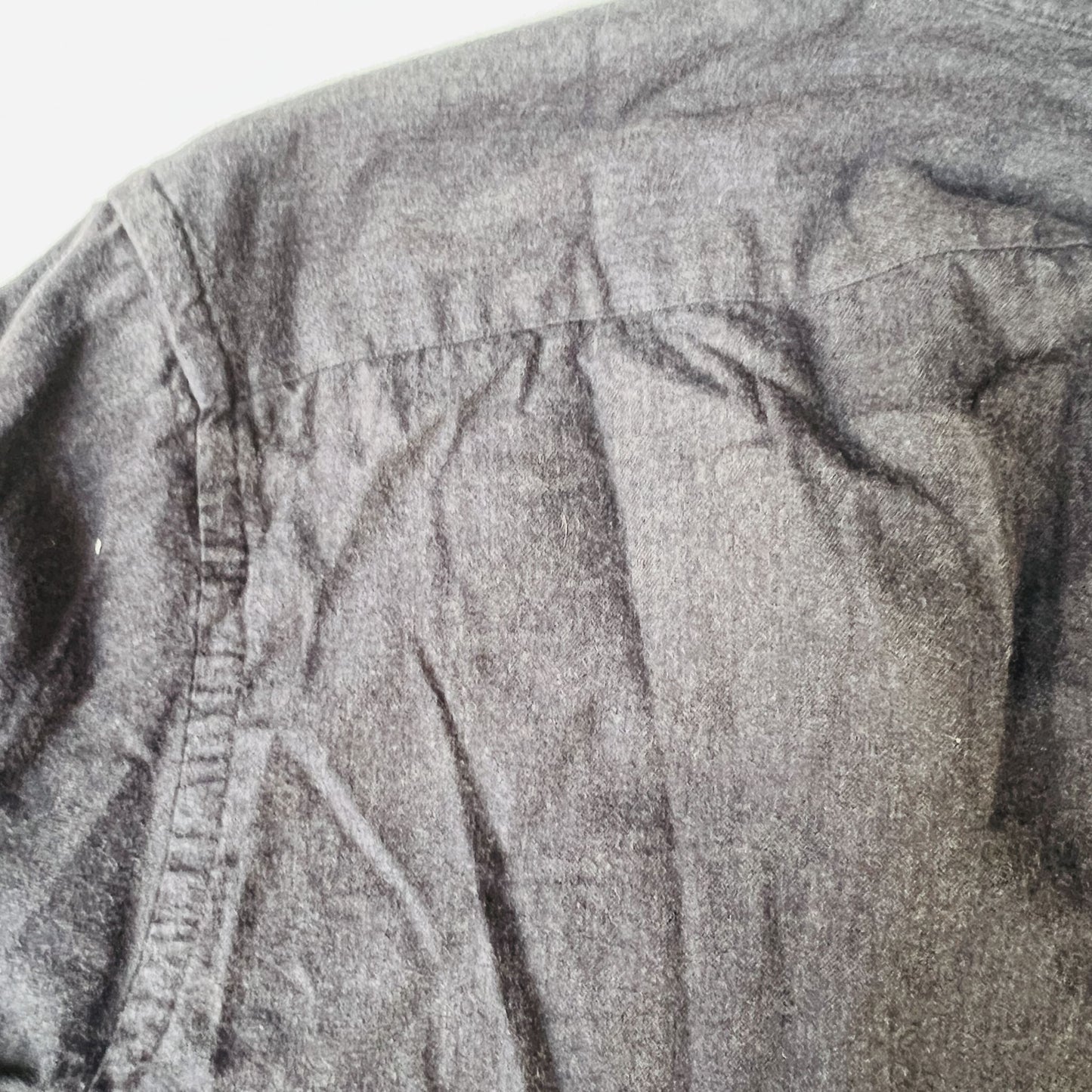 BARKERS / navy brushed cotton shirt / m (3891942604944388532)