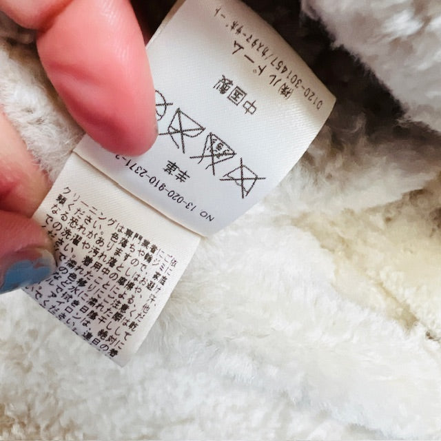 IÉNA / japanese shearling leather coat / s (3892284873488597149)