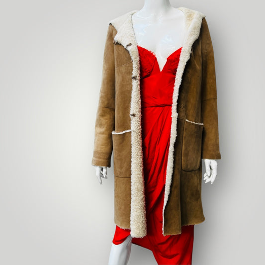 IÉNA / japanese shearling leather coat / s (3892285451446700348)