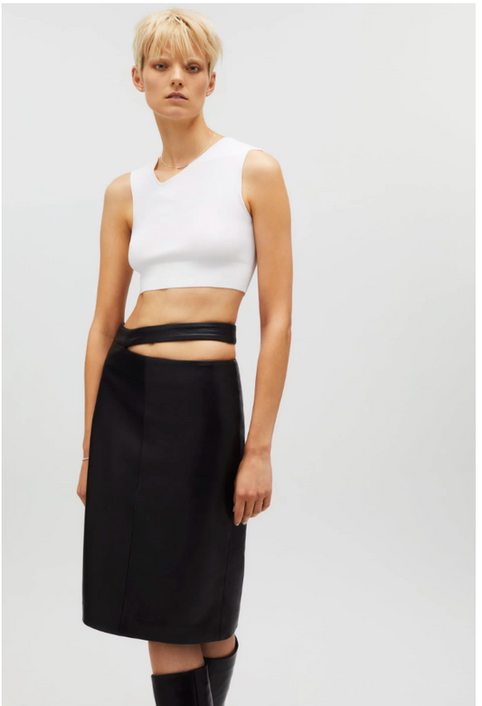 Kaia Gerber x ZARA / leather skirt / s (3892294980707941782)