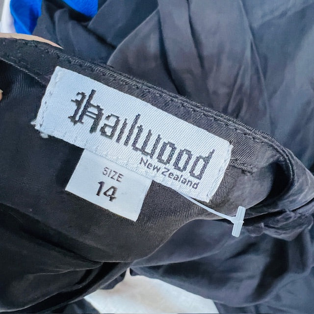 HAILWOOD / black dress with ruched details / 14 (3892381969522126258)